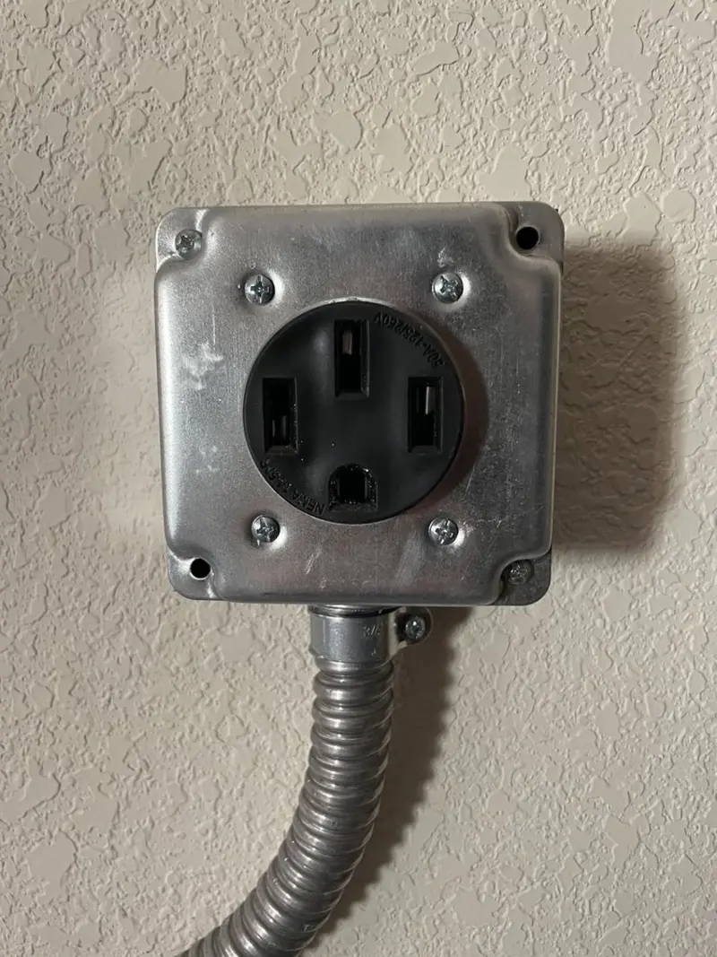 NEMA 14-50 outlet installed for Electrical Panel Upgrade in Batavia