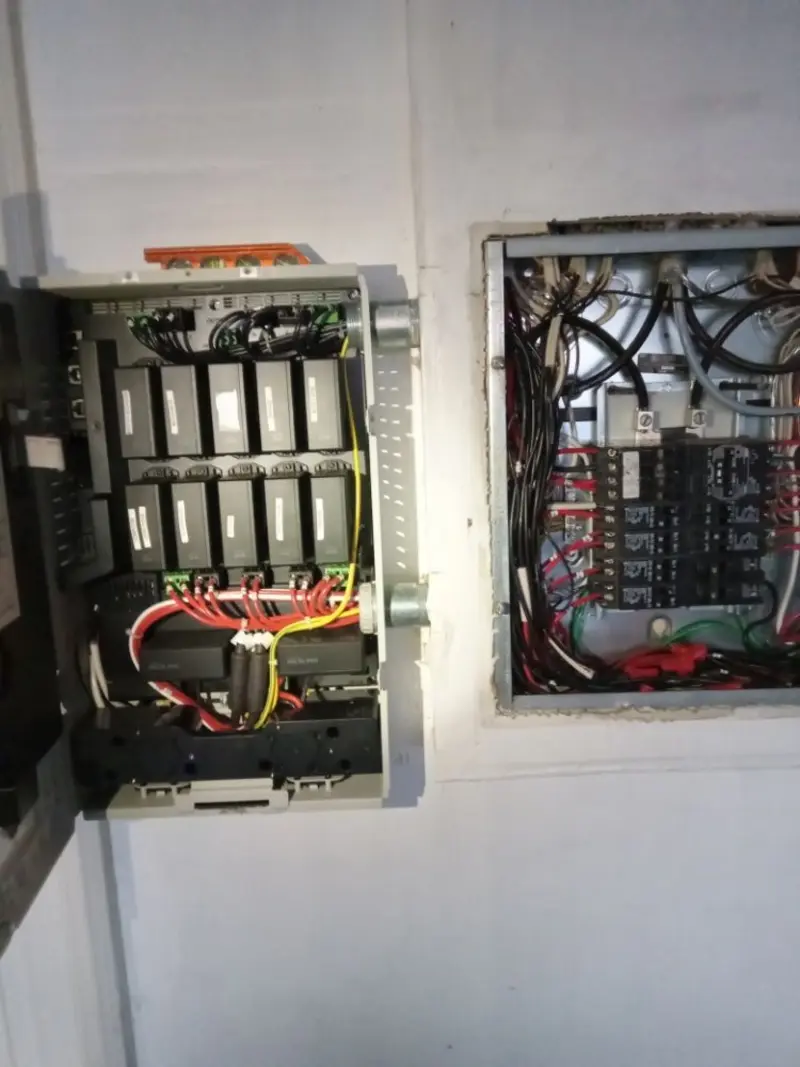 Electrical panel upgrade completed for Security Camera Wiring in Batavia